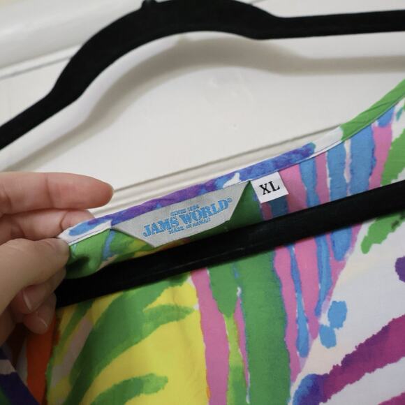 Jams World Colorful Floral 2 Piece Set XL Maximalist Travel Cruisewear - Picture 3 of 8